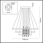 Подвесной светодиодный светильник Odeon Light MONICA 3901/99L
