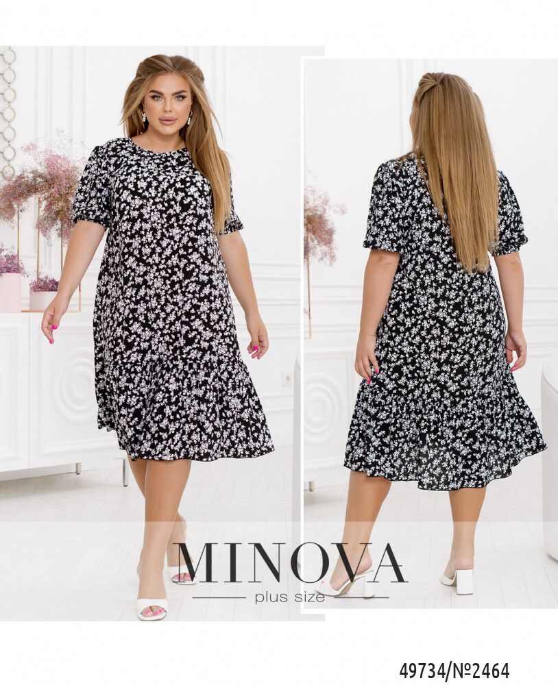 Платье 2464-черный Minova