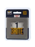 BRITE Рамка 1 -местная РУ-1-2-БрД стекло дымчатый IEK