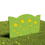 Забор уличный из экопластика Подсолнухи, секция 1000х740 мм