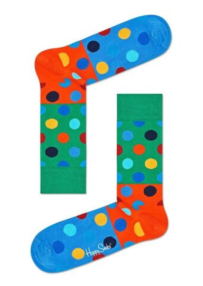 Цветные носки унисекс Big Dot Block Sock в горох (Размер: 25) (Цвет: разноцветный)