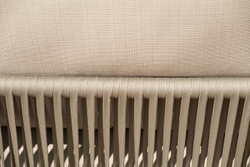 "Форли" лаунж-зона 4-местная плетеная из роупа (веревки), каркас алюминиевый светло-серый, роуп серо-коричневый