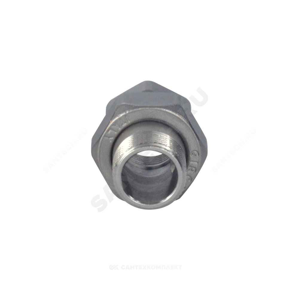 Соединитель латунь хром американка Ду 20 (3/4") прямой ВР/НР R18 Giacomini R18X004
