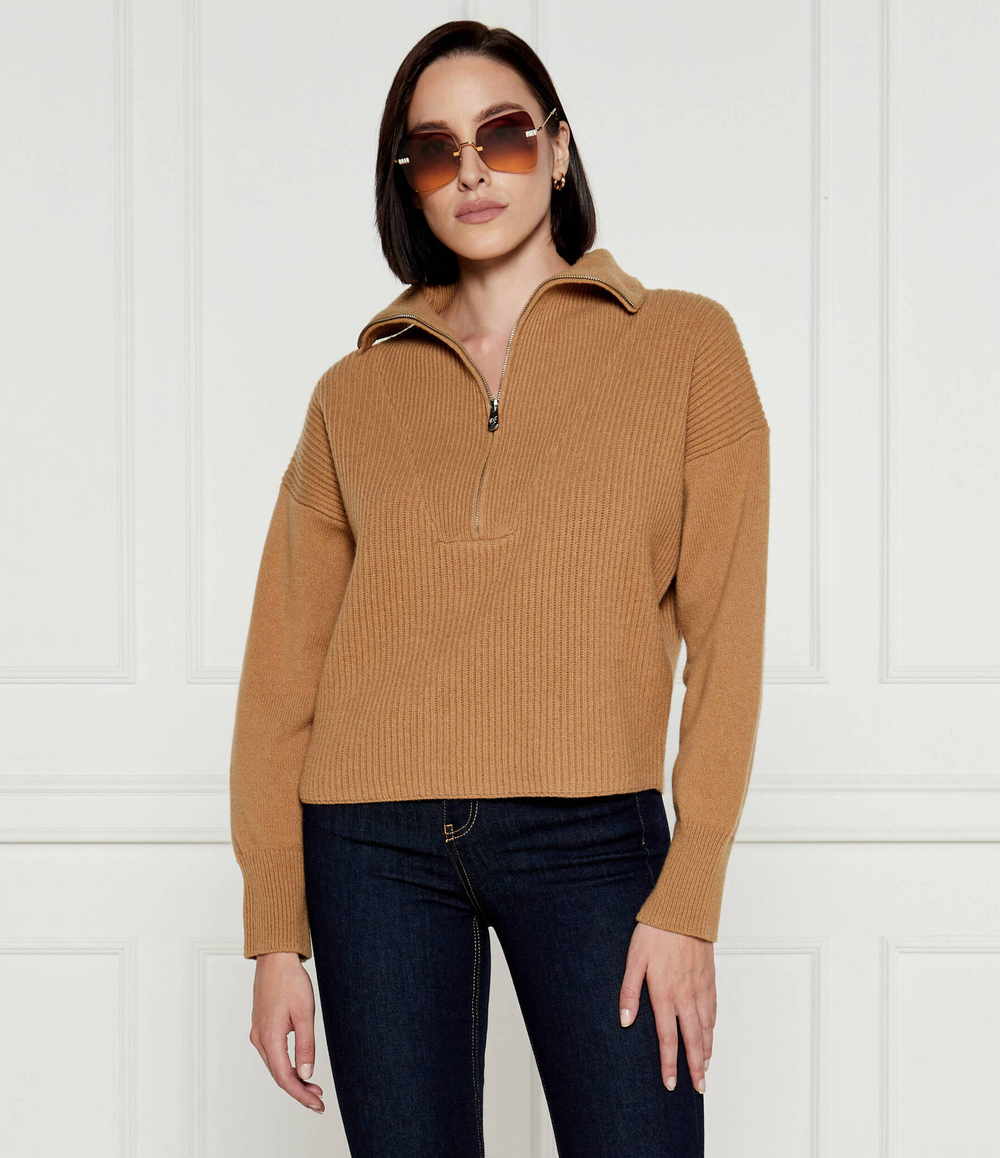 Хлопковый свитер caveau Pinko - коричневый(104061 A1CH)