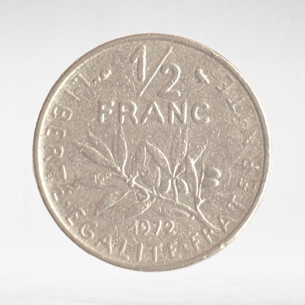 France, ½ Franc 1972 - Signature "O. Roty", VF