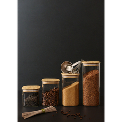 Банка для хранения 1.9л Smart Solutions с крышкой из бамбука