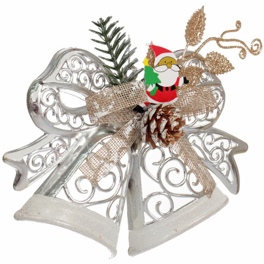 Украшение новогоднее «Веселье» 20*15 см, Серебро