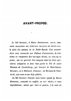 Le bel inconnu | Renaud de Beaujeu