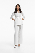 Брюки клеш из уплотненной поливискозы