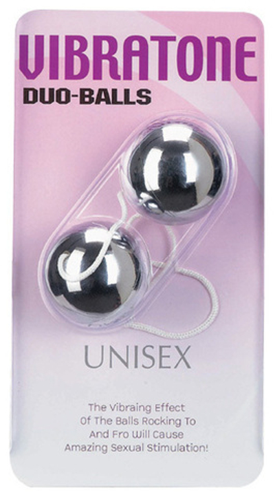 Шарики вагинальные серебро Vibratone DUO-BALLS