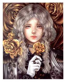 Music and Girl. Coloring book