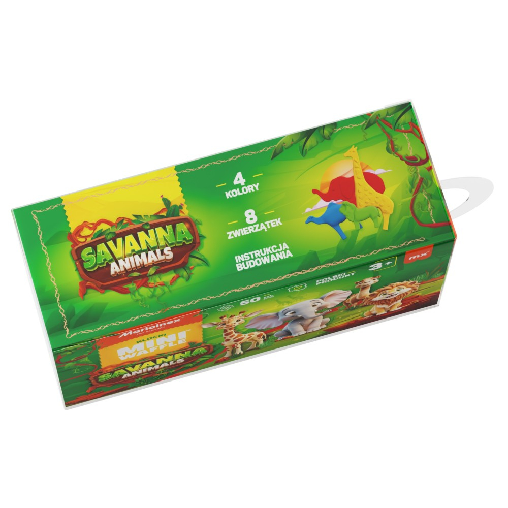 Marioinex - Конструктор Mini Waffle ЖИВОТНЫЕ Animals Саванна 50 элементов 907078