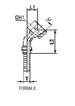 Фитинг DN 08 ORFS (Г) 11/16 (45)