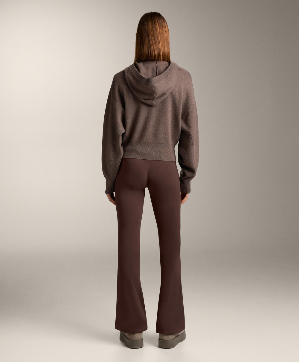 Oysho Вязаная куртка с капюшоном, серо-коричневый