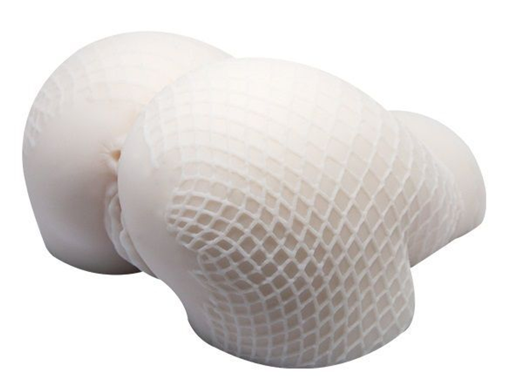 Мастурбатор в виде пышной попки в сетке (Цвет: телесный)