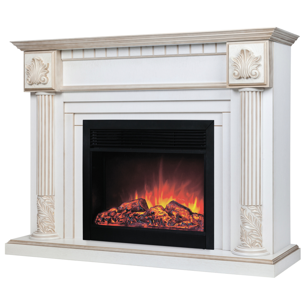 Каминокомплект Real Flame Imperia 26/33 WT с очагом Moonblaze Deluxe Black