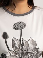 Блуза Нимфея (бело-серая) Б15609-18М LT Collection