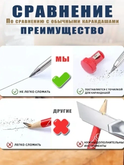 Карандаш строительный автоматический, сменных грифелей - 21 предметов