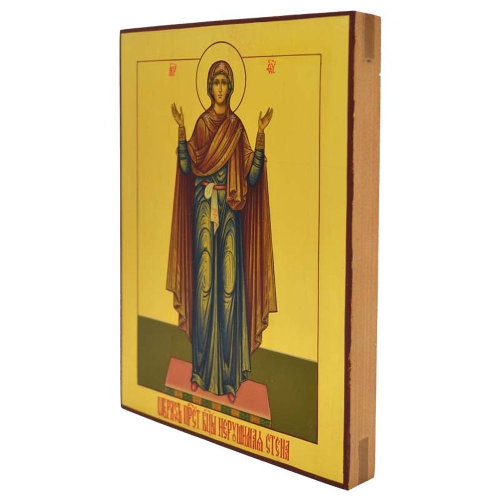 Нерушимая стена. Рукописная икона Божией Матери. 17 х 21 см