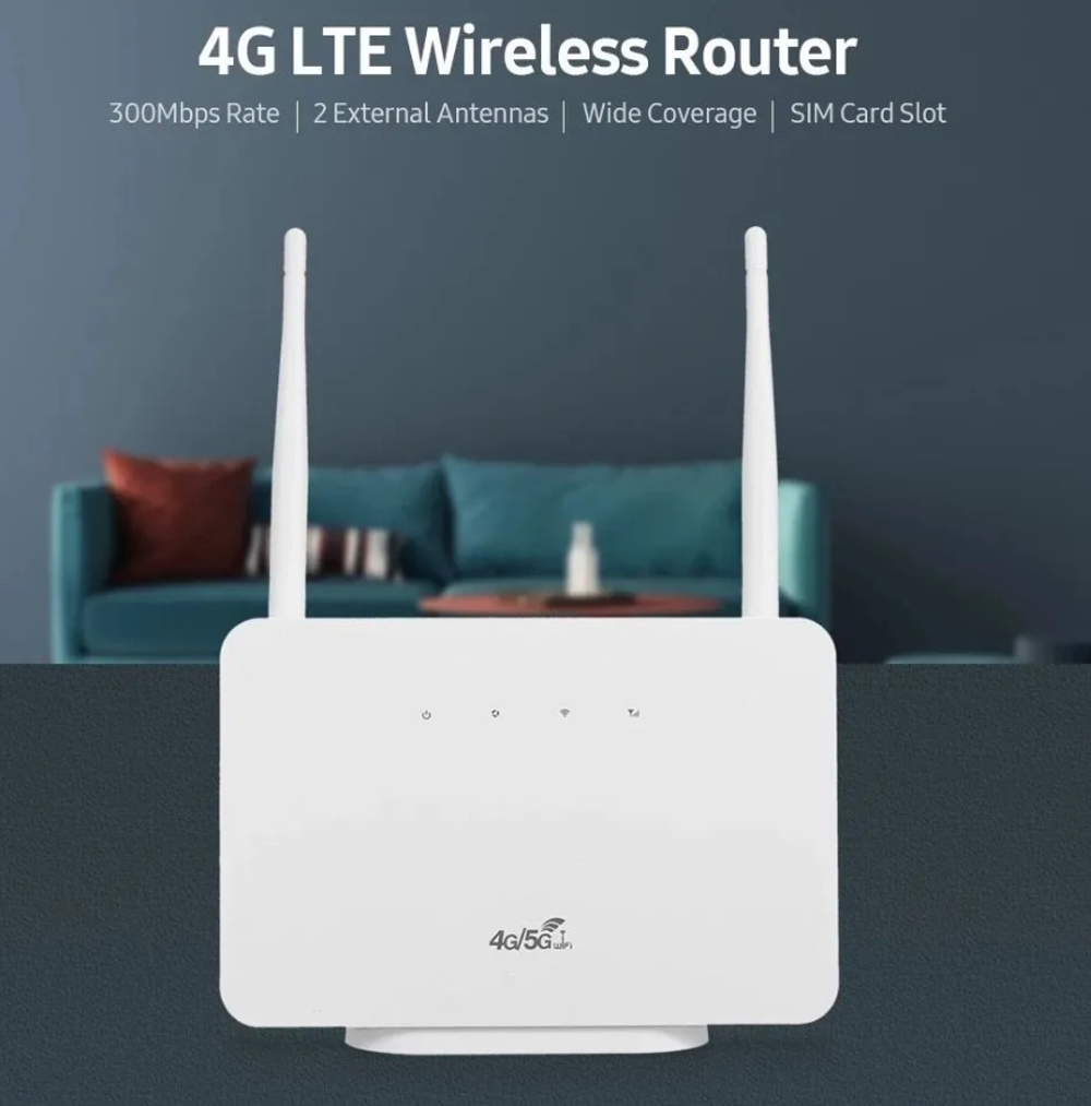 Wi-Fi роутер с сим картой 4G LTE CPE 2 антены