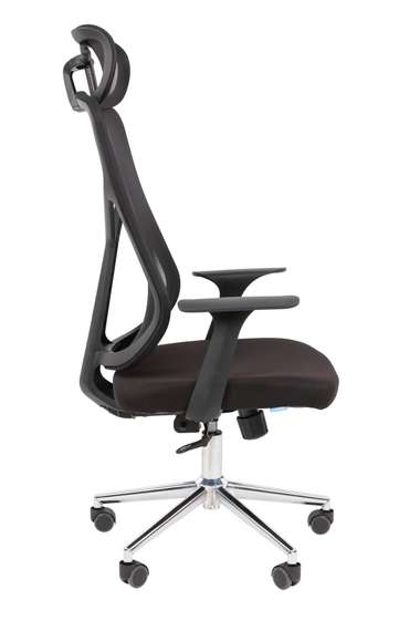 Офисное кресло Chairman CH588 с подголовником черный пластик, черный