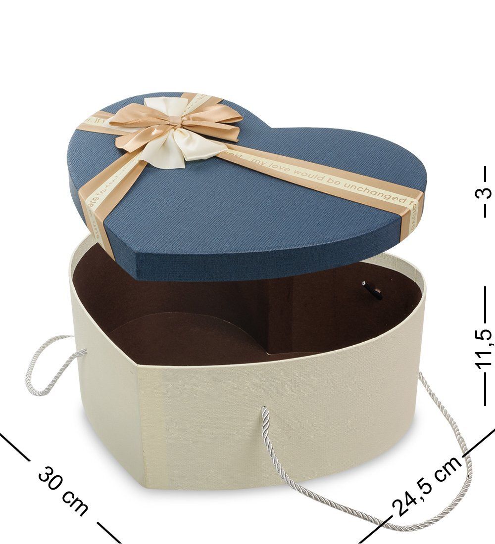 WF-98/2-A Коробка «Сердце» цв.беж./син.