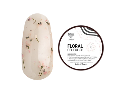 LOVELY Гель-лак с сухоцветами "Floral" оттенок розовый, 5 ml