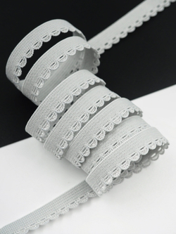 Бельевая резинка светло-серая ширина 10 мм с учетом фестона