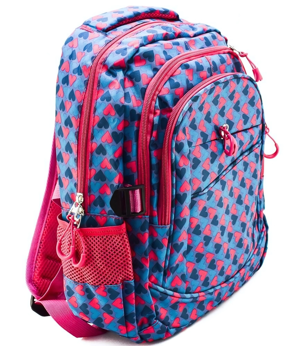 Рюкзак школьный 38*25*12см, абстракция, 2отдел+карман, 2бок.кармана