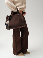 Замшевая сумка с матрешкой Vasilisa DBR 31210 коричневый шоколад