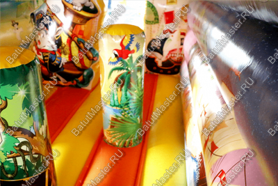 Коммерческий надувной батут "Сундучок с крышей"