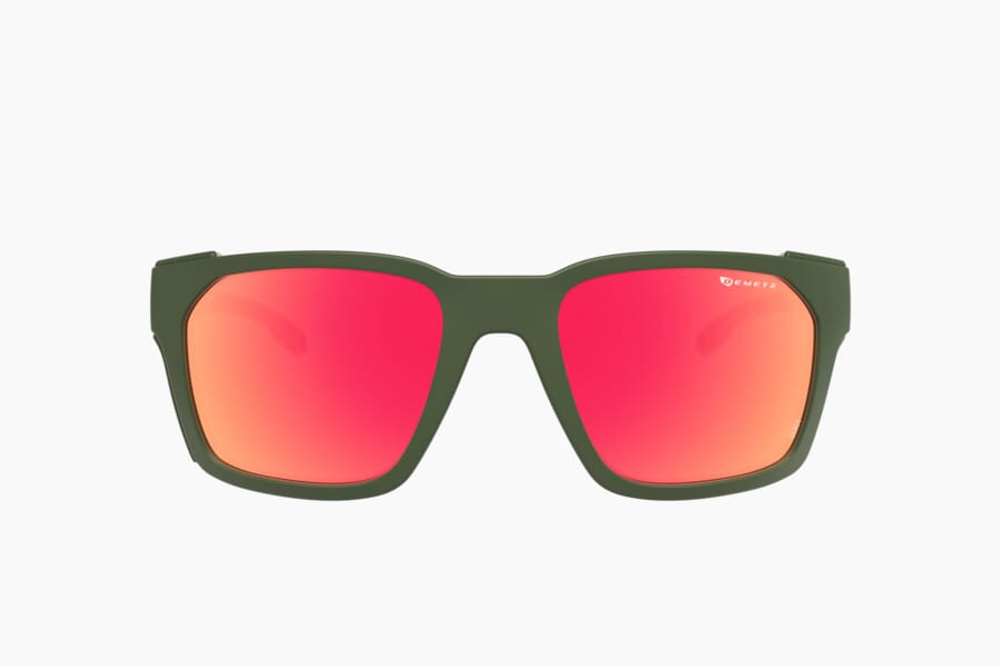 Спортивные очки Demetz Ice-Track / Khaki / Matte Black Grey Mirror Red Cat.4