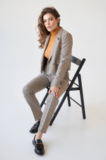 3951 Брюки женские (зеленая клетка)