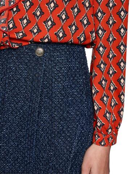 Marc Cain Шорты - юбка из фактурного денима