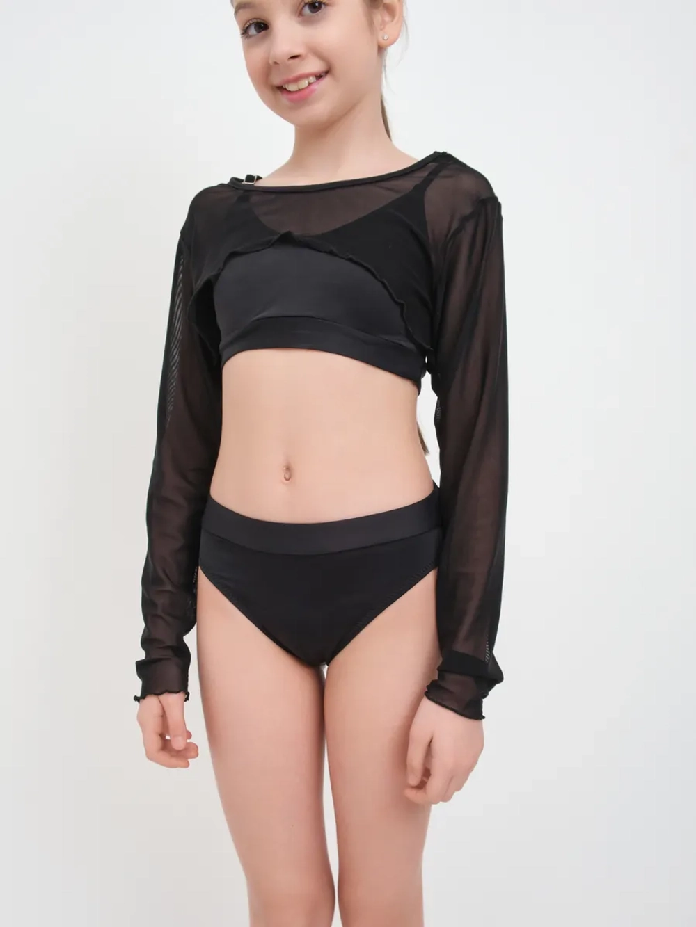 купальник для бассейна спортивный 3 в 1 топ и парео