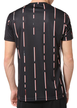 Теннисная футболка Australian Ace T-Shirt With Stripes Print - Black
