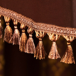 Покрывало на бильярдный стол Монако, 7 футов, шёлк-хамелеон с античными кистями, коричневое