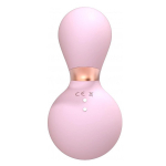 Розовый вакуум-волновой клиторальный стимулятор с вибрацией Irresistible Invincible Pink IRR003PNK