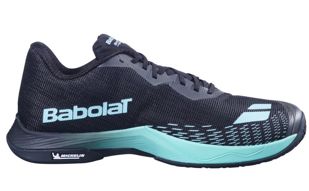 Мужские кроссовки для бадминтона/сквоша Babolat Shadow Spirit 2 - black/cyan
