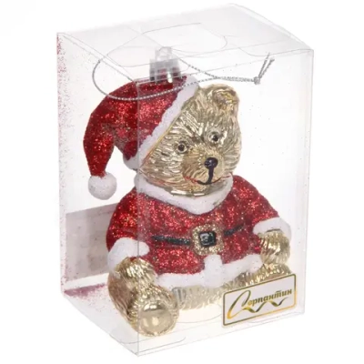 Елочная игрушка «Очаровательный мишка» 7*6*11 см, Шампань