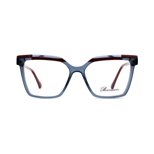 Оправа многогранник Boccaccio MG6343A C3 прозрачно-синяя с красным