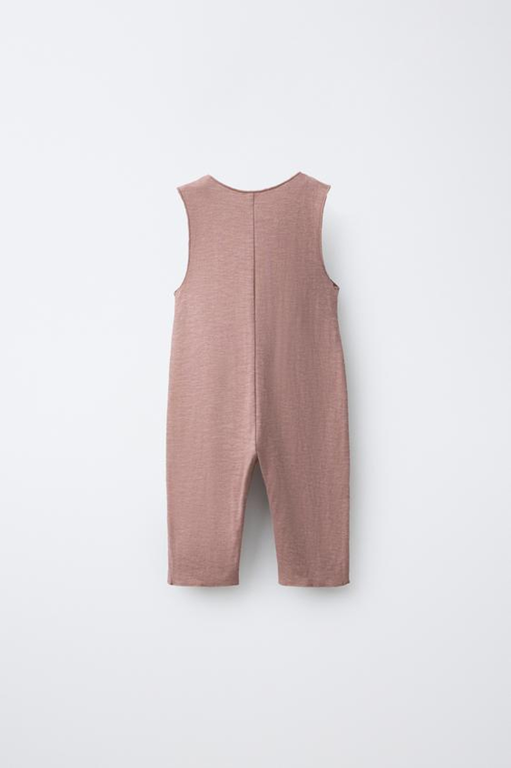 ZARA ДЛИННЫЙ ОДНОТОННЫЙ КОМБИНЕЗОН, ЦВЕТ РОЗОВОГО МЕЛА