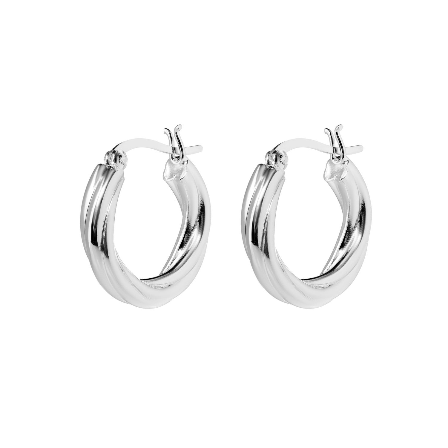 Серьги Silver Thin Twisted Earrings