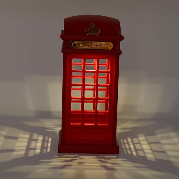 Конструктор из картона. Telephone box with lamp