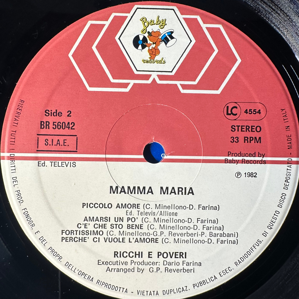 Ricchi & Poveri ‎– Mamma Maria (Италия 1982г.)