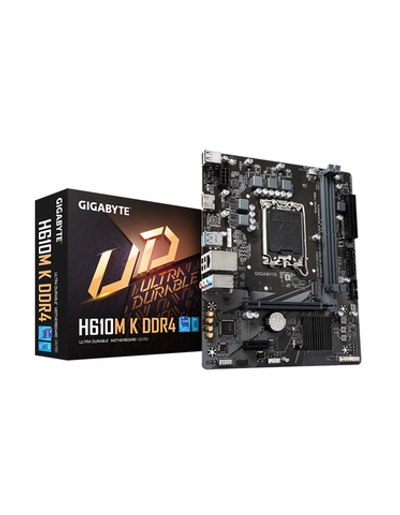 GIGABYTE H610M K DDR4, LGA1700, H610, 2*DDR4, 2*SATA, 1*M.2, 2*USB 3.2, 4*USB 2.0, 1*PCIx16, 1*PCIx1, HDMI, mATX