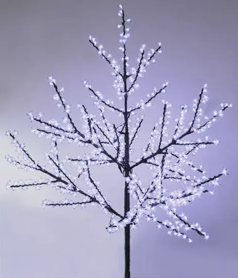 Светодиодная флористика Сакура 1.5 м., 220V, 540 холодных белых LED ламп, черный провод, Beauty Led (540L-W)