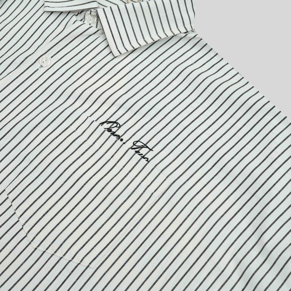 Рубашка Oversized Striped Shirt White - фото 9