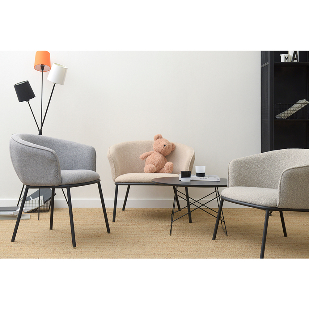 Лаунж-кресло Bergenson Bjorn Paal, букле, бежевое