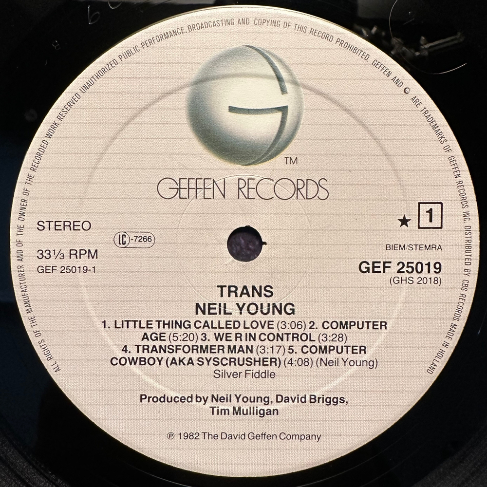 Neil Young - Trans (Голландия 1982г.)